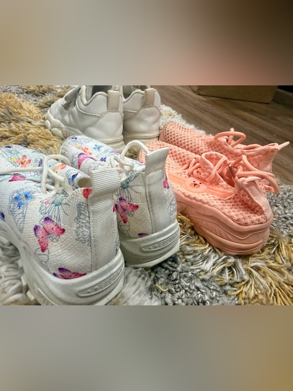 Lot of 3 pairs Little Kid 9 Shoes/ Toddler Girl Shoes /  Active Sneakers / 3t - Picture 6 of 6